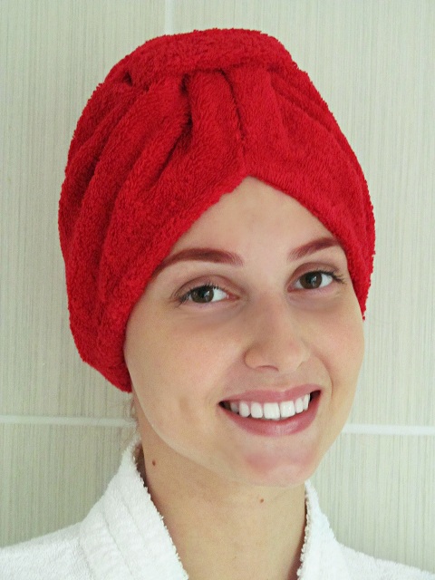 Turban czerwony gruby