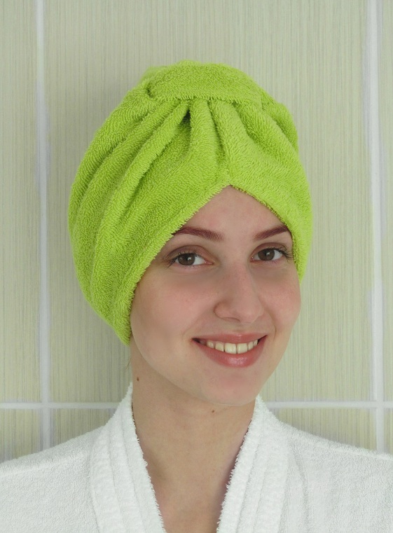 Turban do kúpeľne svetlozelený